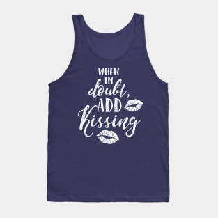 Kissing in Navy Tank Top